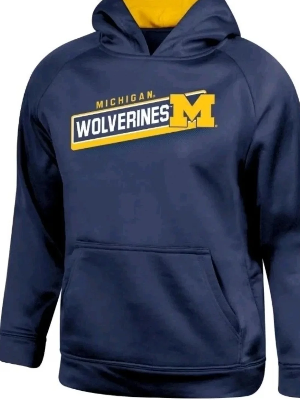 Michigan Wolverines Navy & Yellow Pullover Hoodie Boys 4/ 5